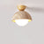 yellow travertine bud flush mount ceiling light