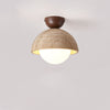 yellow travertine bud flush mount ceiling light