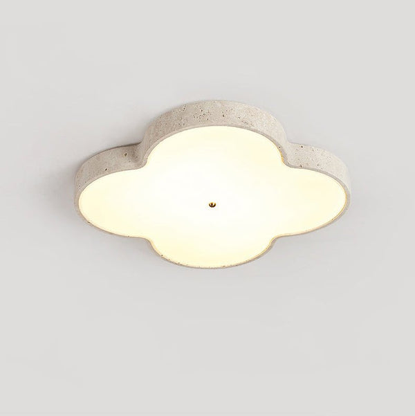 yellow travertine cloud flush mount ceiling light 2