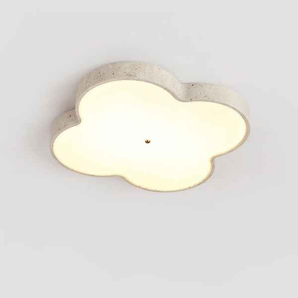 yellow travertine cloud flush mount ceiling light 2