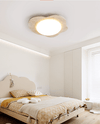 yellow travertine cloud flush mount ceiling light