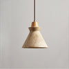 yellow travertine cone pendant light 3