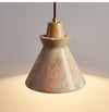 yellow travertine cone pendant light 3