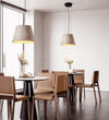 yellow travertine cone pendant light 4