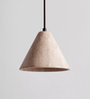 yellow travertine cone pendant light