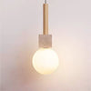 yellow travertine cube globe pendant light
