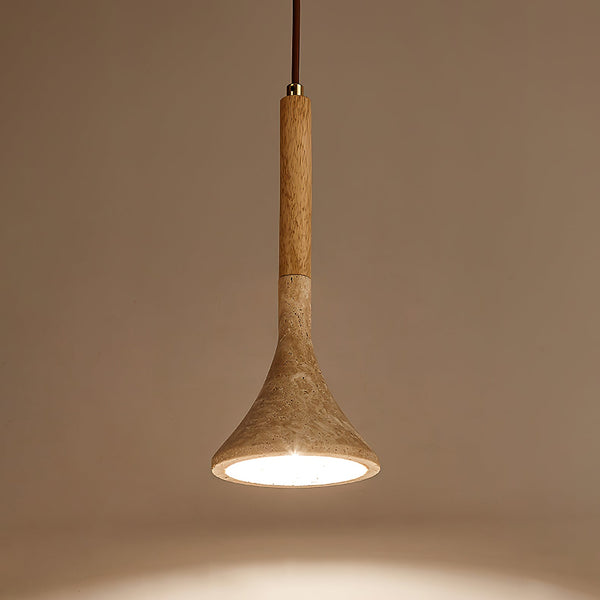 yellow travertine cylinder pendant light 2