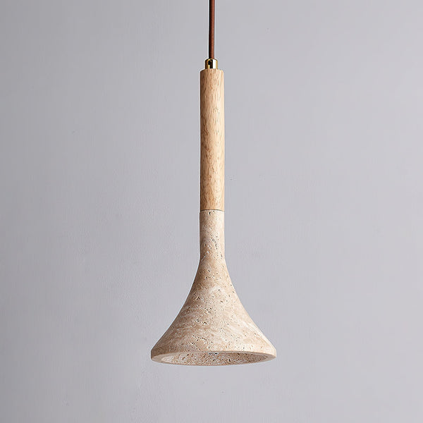 yellow travertine cylinder pendant light 2
