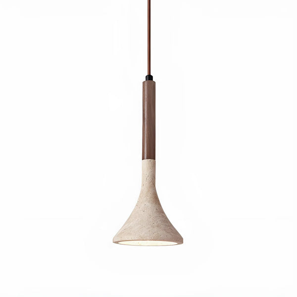 yellow travertine cylinder pendant light 2