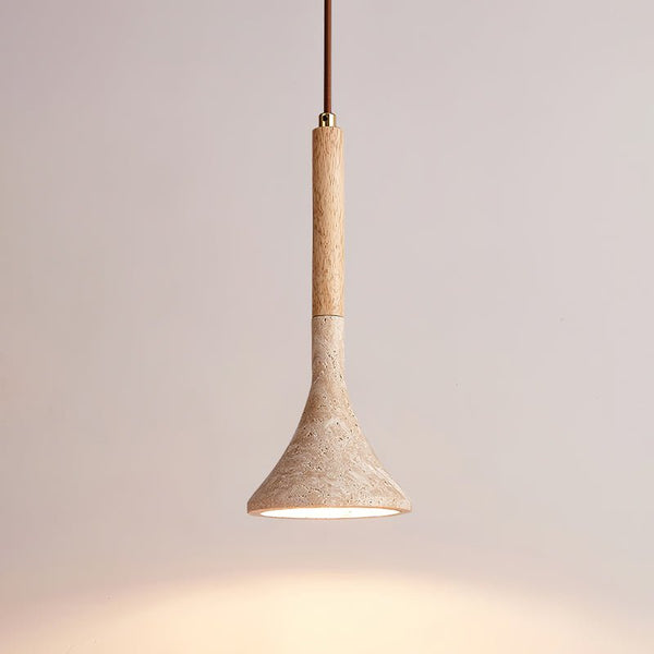 yellow travertine cylinder pendant light 2