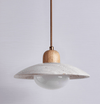 yellow travertine dome pendant light 2