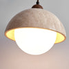 yellow travertine dome pendant light