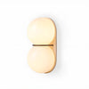 yellow travertine double globe wall sconce
