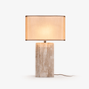 yellow travertine fabric table lamp
