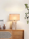 yellow travertine fabric table lamp
