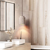 yellow travertine fluted stone pendant light