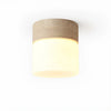 yellow travertine frosted glass flush mount ceiling light 2