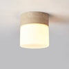 yellow travertine frosted glass flush mount ceiling light 2