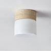 yellow travertine frosted glass flush mount ceiling light 2