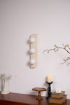 yellow travertine glass globe plug in wall sconce