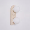 yellow travertine glass globe plug in wall sconce