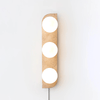 yellow travertine glass globe plug in wall sconce