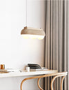 yellow travertine glass orb pendant light
