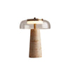 yellow travertine glass table lamp