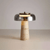 yellow travertine glass table lamp