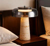 yellow travertine glass table lamp