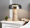 yellow travertine glass table lamp