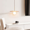 yellow travertine gold pendant light