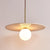 yellow travertine gold pendant light