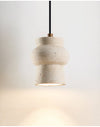 yellow travertine hourglass pendant light