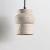 yellow travertine hourglass pendant light