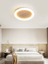 yellow travertine led halo flush mount ceiling light
