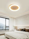 yellow travertine led halo flush mount ceiling light