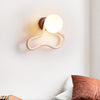 yellow travertine opal glass globe wall sconce 2