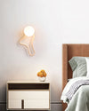yellow travertine opal glass globe wall sconce 2