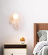 yellow travertine opal glass globe wall sconce 2