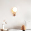 yellow travertine opal glass globe wall sconce 4