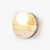 yellow travertine opal glass globe wall sconce 5