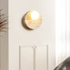 yellow travertine opal glass globe wall sconce 5