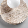 yellow travertine opal glass globe wall sconce 5