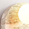yellow travertine opal glass globe wall sconce 5