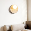 yellow travertine opal glass globe wall sconce 5
