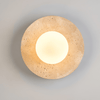yellow travertine opal glass globe wall sconce 8