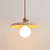 yellow travertine opal glass pendant light