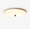 yellow travertine orb flush mount ceiling light