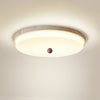 yellow travertine orb flush mount ceiling light